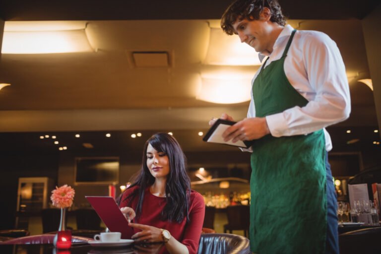 waiter-taking-order-from-woman